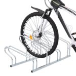 vidaXL Stojan na 4 bicykle podlahový voľne stojaci pozinkovaná oceľ – Obrázok 2