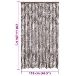 vidaXL Záves proti hmyzu hnedý a biely 118x220 cm ženilka – Obrázok 7