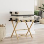 vidaXL Skladací stojan na batožinu 62x42x50,5 cm bambus – Obrázok 3