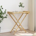 vidaXL Skladací stolík s podnosom 70,5x42,5x80 cm bambus – Obrázok 4