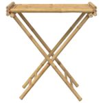 vidaXL Skladací stolík s podnosom 70,5x42,5x80 cm bambus – Obrázok 5