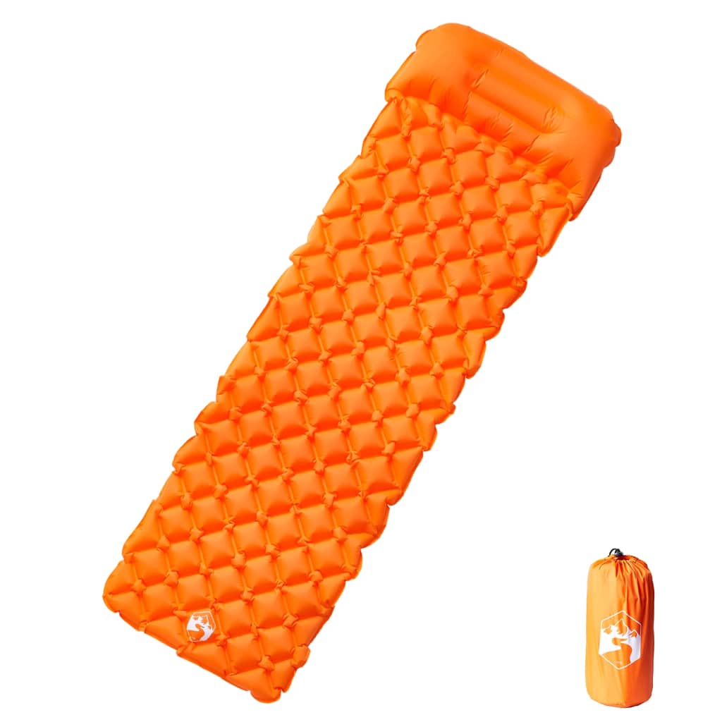 VXL8721102390913_a_en_hd_1.jpg vidaXL Nafukovací kempingový matrac s vankúšom, 1 osoba, oranžový – Obrázok 1