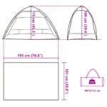vidaXL Plážový stan pre 2 osoby sivý rýchloupínací vodoodolný – Obrázok 12