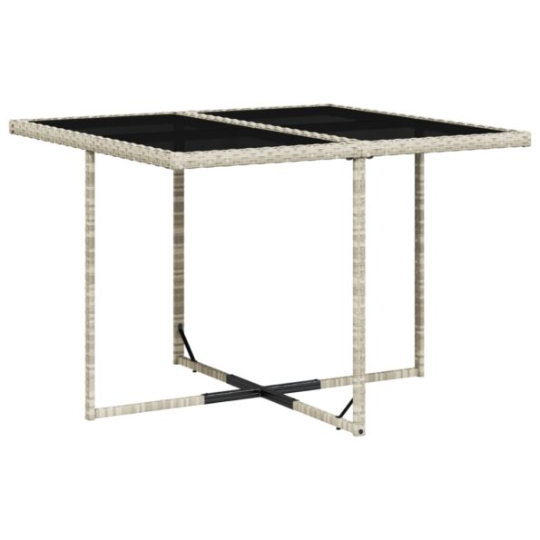 vidaXL 9-dielna záhradná jedálenská súprava s vankúšmi sivá polyratan – Obrázok 3