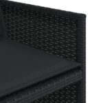 vidaXL 13-dielna záhr. jedálenská súprava s vankúšmi čierna polyratan – Obrázok 7