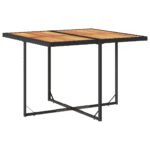 vidaXL 9-dielna záhradná jedálenská sada s vankúšmi čierna polyratan – Obrázok 3