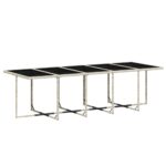 vidaXL 15-dielna záhr.jedálen. súprava s vankúšmi svetlosivá polyratan – Obrázok 4