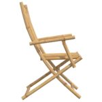 vidaXL Skladacie záhradné stoličky 4 ks 53x66x99 cm bambus – Obrázok 5