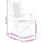 vidaXL Skladacie záhradné stoličky 4 ks 53x66x99 cm bambus – Obrázok 9