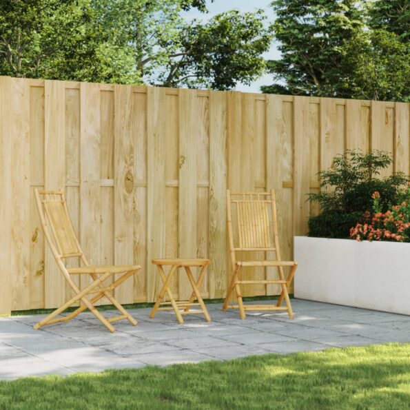 vidaXL 3-dielna bistro súprava bambusová – Obrázok 3