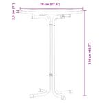 vidaXL Jedálenský stôl biely Ø70x110 cm kompozitné drevo a oceľ – Obrázok 9