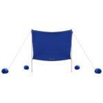vidaXL Plážový baldachýn s pieskovými kotvami modrý 214x236 cm – Obrázok 5
