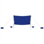 vidaXL Plážový baldachýn s pieskovými kotvami modrý 304x300 cm – Obrázok 5