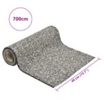 vidaXL Vložka s dizajnom kameňa sivá 700x40 cm – Obrázok 6
