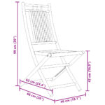 vidaXL Skladacie záhradné stoličky 2 ks 46x66x99 cm bambus – Obrázok 10