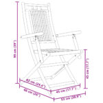 vidaXL Skladacie záhradné stoličky 2 ks 53x66x99 cm bambus – Obrázok 10