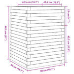 vidaXL Záhradný kvetináč 50x50x68,5 cm masívny douglas – Obrázok 10