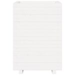 vidaXL Záhradný kvetináč biely 50x50x72,5 cm masívna borovica – Obrázok 5