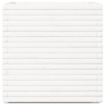 vidaXL Záhradný kvetináč biely 70x70x72 cm borovicový masív – Obrázok 6