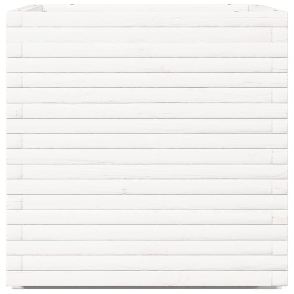 vidaXL Záhradný kvetináč biely 70x70x72 cm borovicový masív – Obrázok 6