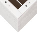 vidaXL Záhradný kvetináč biely 70x70x72 cm borovicový masív – Obrázok 8