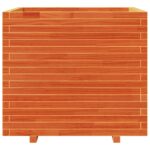 vidaXL Záhradný kvetináč voskovohnedý 80x80x72 cm masívna borovica – Obrázok 5