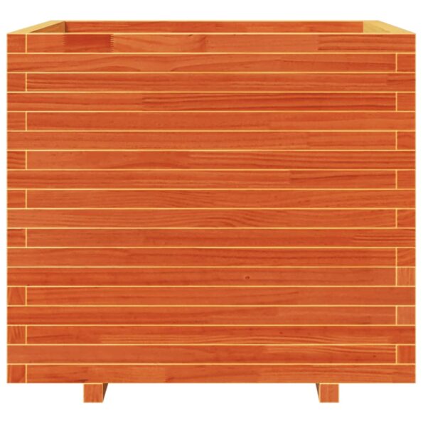 vidaXL Záhradný kvetináč voskovohnedý 80x80x72 cm masívna borovica – Obrázok 5