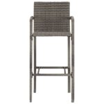 vidaXL 3-dielna záhradná barová súprava sivá polyratan masívna akácia – Obrázok 6