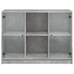 vidaXL Komoda betónovo sivá 102x37x75,5 cm kompozitné drevo – Obrázok 6