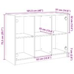 vidaXL Komoda betónovo sivá 102x37x75,5 cm kompozitné drevo – Obrázok 11