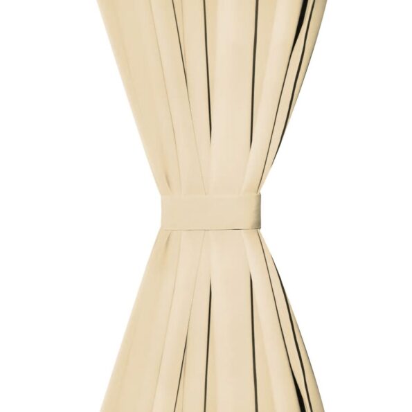 vidaXL Mikrosaténový záves so slučkami, 2 ks, 140x225 cm, béžový – Obrázok 4