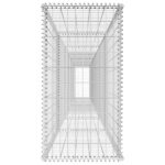 vidaXL Gabiónová stena s krytom, pozinkovaná oceľ 600x50x100 cm – Obrázok 4
