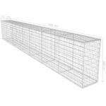 vidaXL Gabiónová stena s krytom, pozinkovaná oceľ 600x50x100 cm – Obrázok 6