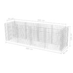 vidaXL Gabiónový vyvýšený záhon, oceľ 360x90x100 cm – Obrázok 6