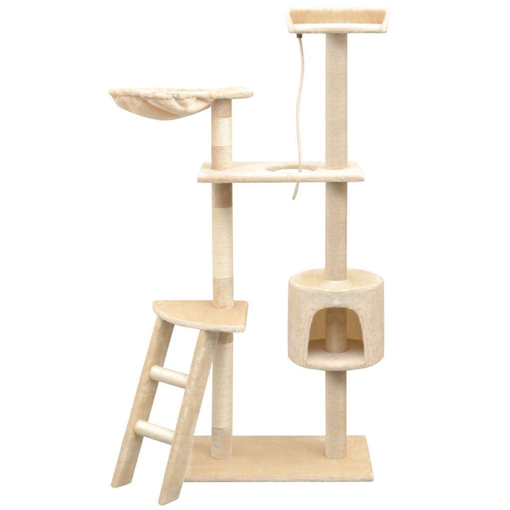 VXL8718475522881_a_en_hd_1.jpg vidaXL Škrabadlo pre mačky so sisalovými stĺpikmi, 150 cm, béžové – Obrázok 1