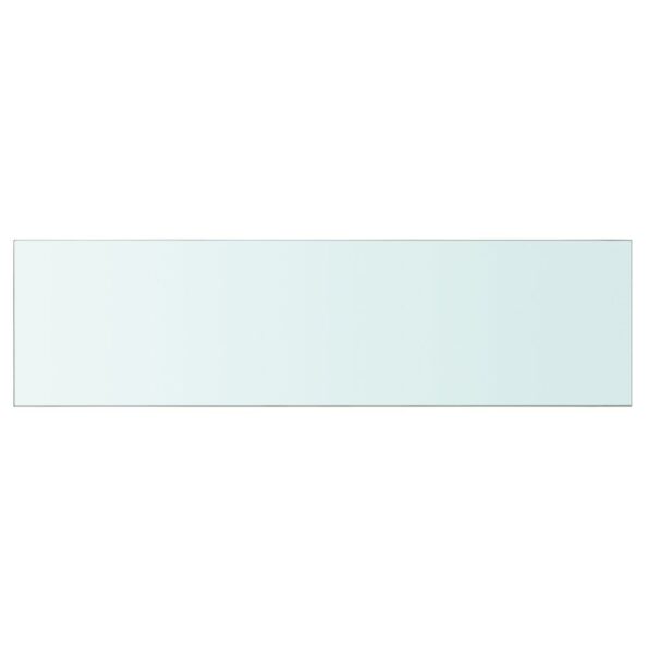 vidaXL Poličkový panel z priehľadného skla, 110x30 cm – Obrázok 2