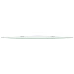 vidaXL Rohová polička s chrómovanou podperou, sklenená, biela, 25x25 cm – Obrázok 3