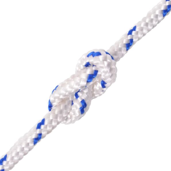 vidaXL Lodné lano, polypropylén, 6 mm, 100 m, biele – Obrázok 2