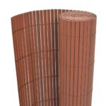 vidaXL Obojstranný záhradný plot, PVC 90x300 cm, hnedý