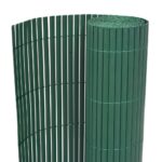 vidaXL Obojstranný záhradný plot, PVC 90x500 cm, zelený