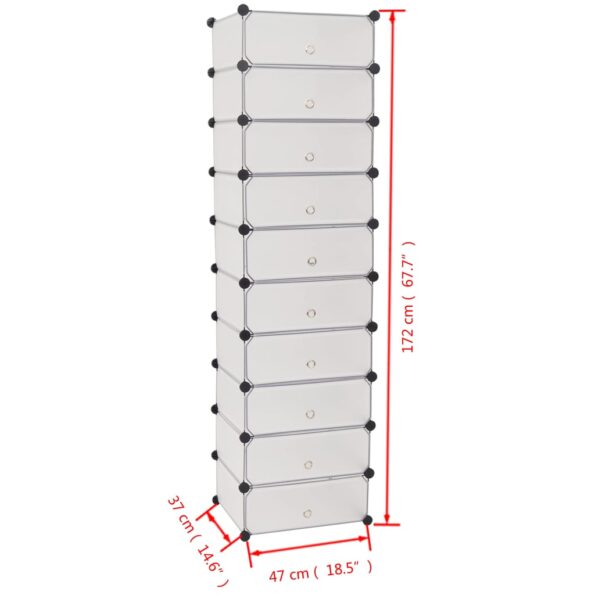 VXL8718475566335_g_en_hd_4.jpg vidaXL Botník s 10 priehradkami a s dvierkami, biely – Obrázok 5
