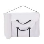 vidaXL Skladací masážny stôl, 3 zóny+stolička, 10 cm hrubá, biela – Obrázok 7