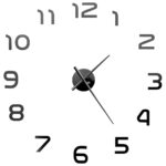 vidaXL 3D nástenné hodiny s moderným dizajnom 100 cm XXL čierne – Obrázok 4