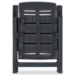 vidaXL Sklápacie záhradné stoličky 2 ks, plast, antracitové – Obrázok 6