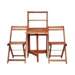 vidaXL 3-dielna skladacia bistro súprava, akáciový masív – Obrázok 3