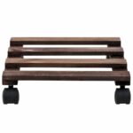 vidaXL Podstavec pod kvetináč na kolieskach 4 ks 25x25 cm cédrové drevo – Obrázok 3