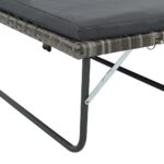 vidaXL 2-dielna záhradná sedacia súprava s vankúšmi sivá polyratanová – Obrázok 7