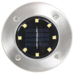 vidaXL Zapustené solárne svetlá do zeme 8 ks, LED svetlá, teplé biele – Obrázok 3
