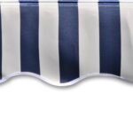 vidaXL Tieniaca plachta na markízu, plátená, modro biela 4,5x3 m – Obrázok 4