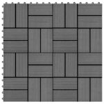 vidaXL Podlahové dlaždice z WPC 11 ks 30x30 cm 1 m2 šedé